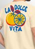 Herren T-Shirt La Dolce Vita | Sommer Grafikshirt mit Zitrusfrucht Retro Print | Italien Lifestyle Design Printshirt  Kurzarm Baumwolle Neverless® preview