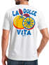 Herren T-Shirt La Dolce Vita Sommer Grafikshirt mit Zitrusfrucht Retro Print Italien Lifestyle Design Printshirt Neverless® preview