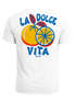 Herren T-Shirt La Dolce Vita Sommer Grafikshirt mit Zitrusfrucht Retro Print Italien Lifestyle Design Printshirt Neverless® preview