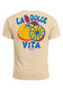 Herren T-Shirt La Dolce Vita Sommer Grafikshirt mit Zitrusfrucht Retro Print Italien Lifestyle Design Printshirt Neverless® preview