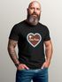 Herren T-Shirt Lebkuchen Herz Männer Ozapft is Lausbua Wiesn Gaudi Busserl Fun-Shirt Moonworks®preview