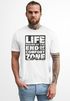 Herren T-Shirt Life begins at the end of your Comfort Zone Zitat Quote Outdoor Survival Fashion Streetstyle Neverless®preview