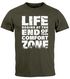 Herren T-Shirt Life begins at the end of your Comfort Zone Zitat Quote Outdoor Survival Fashion Streetstyle Neverless®preview