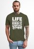 Herren T-Shirt Life begins at the end of your Comfort Zone Zitat Quote Outdoor Survival Fashion Streetstyle Neverless®preview