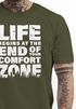 Herren T-Shirt Life begins at the end of your Comfort Zone Zitat Quote Outdoor Survival Fashion Streetstyle Neverless®preview