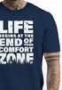 Herren T-Shirt Life begins at the end of your Comfort Zone Zitat Quote Outdoor Survival Fashion Streetstyle Neverless®preview