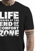 Herren T-Shirt Life begins at the end of your Comfort Zone Zitat Quote Outdoor Survival Fashion Streetstyle Neverless®preview