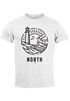 Herren T-Shirt Logo Outline Art maritim Leuchtturm Welle Aufdruck North Slim Fit Neverless®preview