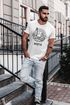 Herren T-Shirt Logo Outline Art maritim Leuchtturm Welle Aufdruck North Slim Fit Neverless®preview