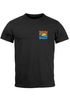 Herren T-Shirt Logo Print Sommer Sonne Welle Strand Beach Style Fashion Streetstyle Neverless®preview