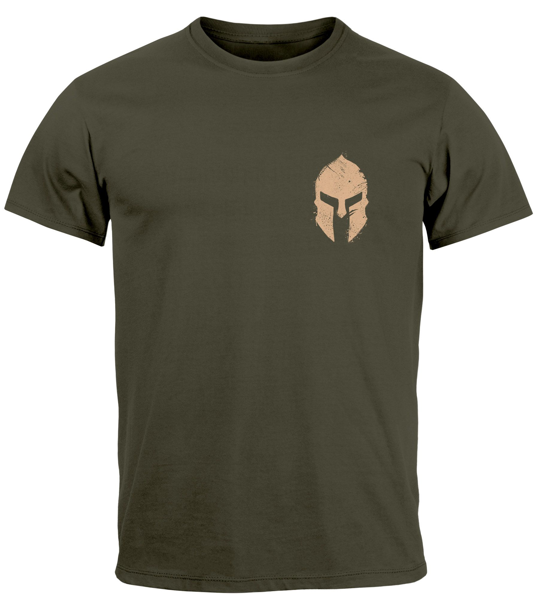 Herren T-Shirt Logo Print Sparta-Helm Spartaner Gladiator Krieger Warrior Fashion Streetstyle Neverless®