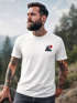 Herren T-Shirt Logo Print Wald Silhouette Natur Aufdruck Outdoor Fashion Basicshirt Streetstyle Neverless®preview