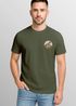 Herren T-Shirt Logoprint Gebirge Naturmotiv Printshirt Outdoor Fashion Männer Streetstyle Neverless®preview