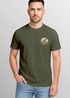 Herren T-Shirt Logoprint Gebirge Naturmotiv Printshirt Outdoor Fashion Männer Streetstyle Neverless®preview