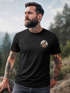 Herren T-Shirt Logoprint Gebirge Naturmotiv Printshirt Outdoor Fashion Männer Streetstyle Neverless®preview