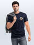 Herren T-Shirt Logoprint Gebirge Naturmotiv Printshirt Outdoor Fashion Männer Streetstyle Neverless®preview
