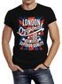 Herren T-Shirt London Vintage England Großbritannien UK Flagge Slim Fit Neverless®preview