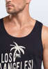 Herren T-Shirt Los Angeles Beach Palmen Surf Print Slim Fit Neverless®preview