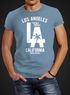 Herren T-Shirt Los Angeles California LA Palme Slim Fit Neverless®preview