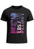 Herren T-Shirt Los Angeles LA Ocean Side Sommer Palmen Aufdruck Print Schrift Bedruckt Fashion Streetstyle Neverless®preview