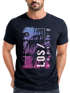 Herren T-Shirt Los Angeles LA Ocean Side Sommer Palmen Aufdruck Print Schrift Bedruckt Fashion Streetstyle Neverless®preview