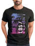 Herren T-Shirt Los Angeles LA Ocean Side Sommer Palmen Aufdruck Print Schrift Bedruckt Fashion Streetstyle Neverless®preview