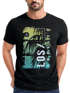 Herren T-Shirt Los Angeles LA Ocean Side Sommer Palmen Aufdruck Print Schrift Bedruckt Fashion Streetstyle Neverless®preview