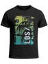 Herren T-Shirt Los Angeles LA Ocean Side Sommer Palmen Aufdruck Print Schrift Bedruckt Fashion Streetstyle Neverless®preview