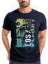 Herren T-Shirt Los Angeles LA Ocean Side Sommer Palmen Aufdruck Print Schrift Bedruckt Fashion Streetstyle Neverless®preview