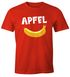 Herren T-Shirt lustiger Aufdruck Apfel Banane Witz Scherz Fun-Shirt Spruch lustig Moonworks®preview