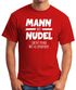 Herren T-Shirt Mann mit Nudel sucht Frau mit Klopapiier 2020 hamstern bunkern Fun-Shirt Spruch lustig Moonworks®preview