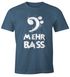 Herren T-Shirt Mehr Bass Musik Party Moonworks®preview