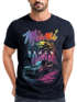 Herren T-Shirt Miami Beach USA Oldtimer Car Palmen Print Fashion Streetstyle Neverless®preview