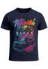Herren T-Shirt Miami Beach USA Oldtimer Car Palmen Print Fashion Streetstyle Neverless®preview