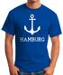Herren T-Shirt mit Anker Aufdruck Hamburg Moonworks®preview