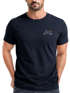Herren T-Shirt mit Berg-Logo Outdoor Grafikshirt mit Sonnen-Print auf der Brust Sommer Fashion Neverless®preview