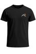 Herren T-Shirt mit Bergmotiv | Minimalistisches Outdoor Grafikshirt mit Sonnen-Print Natur Logo | Kurzarmshirt Baumwolle Fashion Streetstyle Neverless®preview