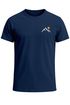 Herren T-Shirt mit Bergmotiv | Minimalistisches Outdoor Grafikshirt mit Sonnen-Print Natur Logo | Kurzarmshirt Baumwolle Fashion Streetstyle Neverless®preview