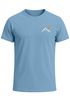 Herren T-Shirt mit Bergmotiv | Minimalistisches Outdoor Grafikshirt mit Sonnen-Print Natur Logo | Kurzarmshirt Baumwolle Fashion Streetstyle Neverless®preview