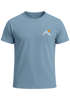 Herren T-Shirt mit Bergmotiv | Minimalistisches Outdoor Grafikshirt mit Sonnen-Print Natur Logo | Kurzarmshirt Baumwolle Fashion Streetstyle Neverless®preview