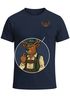 Herren T-Shirt mit Brusttasche Bayrischer Grantler Trachtenlook für das Oktoberfest Bier Fun-Shirt Moonworks®preview