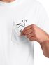 Herren T-Shirt mit Brusttasche Dinosaurier Brustprint Lustig Fun-Shirt Freizeitshirt für Männer Moonworks®preview