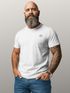 Herren T-Shirt mit Brusttasche Dinosaurier Brustprint Lustig Fun-Shirt Freizeitshirt für Männer Moonworks®preview