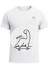 Herren T-Shirt mit Brusttasche Dinosaurier Brustprint Lustig Fun-Shirt Freizeitshirt für Männer Moonworks®preview