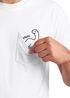 Herren T-Shirt mit Brusttasche Dinosaurier Brustprint Lustig Fun-Shirt Freizeitshirt für Männer Moonworks®preview