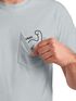 Herren T-Shirt mit Brusttasche Dinosaurier Brustprint Lustig Fun-Shirt Freizeitshirt für Männer Moonworks®preview