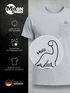 Herren T-Shirt mit Brusttasche Dinosaurier Brustprint Lustig Fun-Shirt Freizeitshirt für Männer Moonworks®preview