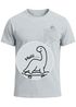 Herren T-Shirt mit Brusttasche Dinosaurier Brustprint Lustig Fun-Shirt Freizeitshirt für Männer Moonworks®preview