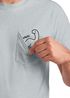 Herren T-Shirt mit Brusttasche Dinosaurier Brustprint Lustig Fun-Shirt Freizeitshirt für Männer Moonworks®preview