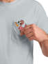 Herren T-Shirt mit Brusttasche Flamingo Print Fun-Shirt Spritz Orange Freizeitshirt Lustig Männer Moonworks®preview